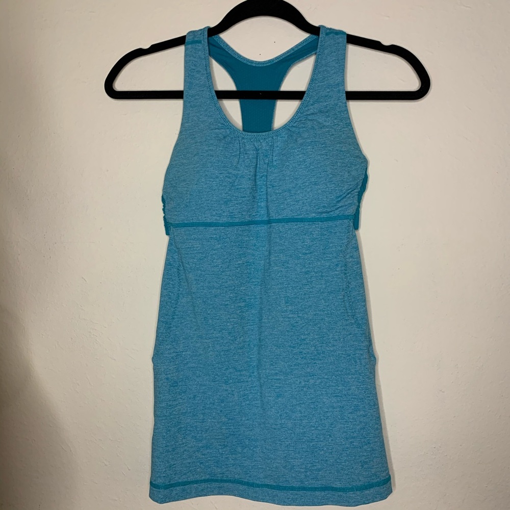 Lululemon blue Turbo racerback tank top